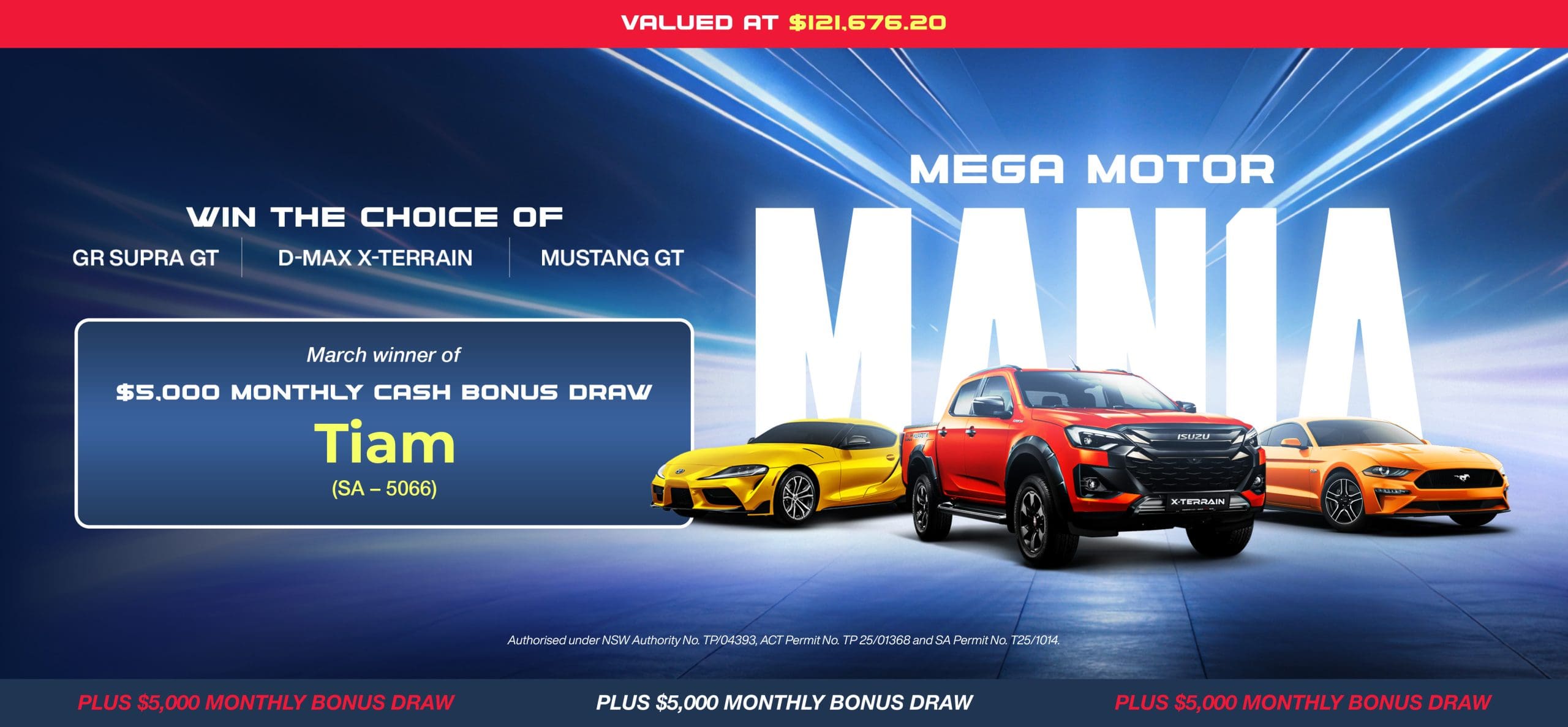 Mega Motor Mania Winner - March